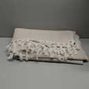 Throw Blanket - Soft and Breathable Cotton Throw Blanket for Couch, Bed, Chair - Decorative Blankets Perfect for Home, Office, or Outdoor Use - Cream Herringbone Design