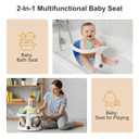 Baby Bath Seat for Babies 6 Months & Up - Bathtub Seats for Babies Sitting Up with Rinse Cup, Non-Slip, Comfortable, Infant Bath Essentials, Blue