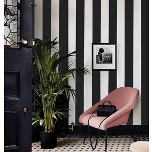 Cohoo Home Black and White Wallpaper Peel and Stick Striped Contact Paper for Cabinets Black and White Contact Paper 118inL 18inW Modern Self-Adhesive Removable Wallpaper Bedroom Bathroom Waterproof