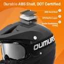 OUMURS DOT Adult ATV Dirt Bike Helmet with Goggles Gloves & Mask Adjustable Sun Visor Motorcycle Adult Helmet Off-Road Motocross Downhill Moped MX for Unisex-Adult OUMURS 125A-Matte Black, M