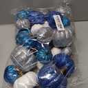 24 Pcs Thanksgiving Glitter Mini Pumpkin Decor Blue, Silver, White Small Artificial Foam Pumpkins Fall Tree Hanging Ornament Tiered Tray Decor for Autumn Thanksgiving Party Indoor Home (Bright Colors)