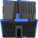 for Kindle Fire HD 10 Case/HD 10 Plus Tablet Case 11th Generation 2021 Release,Kickstand Heavy Duty Armor Defender Cover [NOT fit New 2023 Release 13th Gen] (Blue)