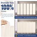 Kokorona 6 Panel Room Divider, 6FT Tall Rolling Privacy Screen with Lockable Wheels, Folding Wall Dividers Portable Room Divider for Room Separation, Included - Cover Strips, Beige, 119''W x 70''H
