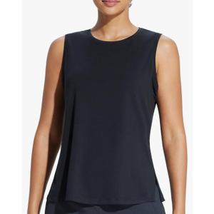 baleaf Workout Tank Tops for Women Sleeveless Athletic Top Loose Fit Running Shirts High Neck Yoga Gym Clothes Size M