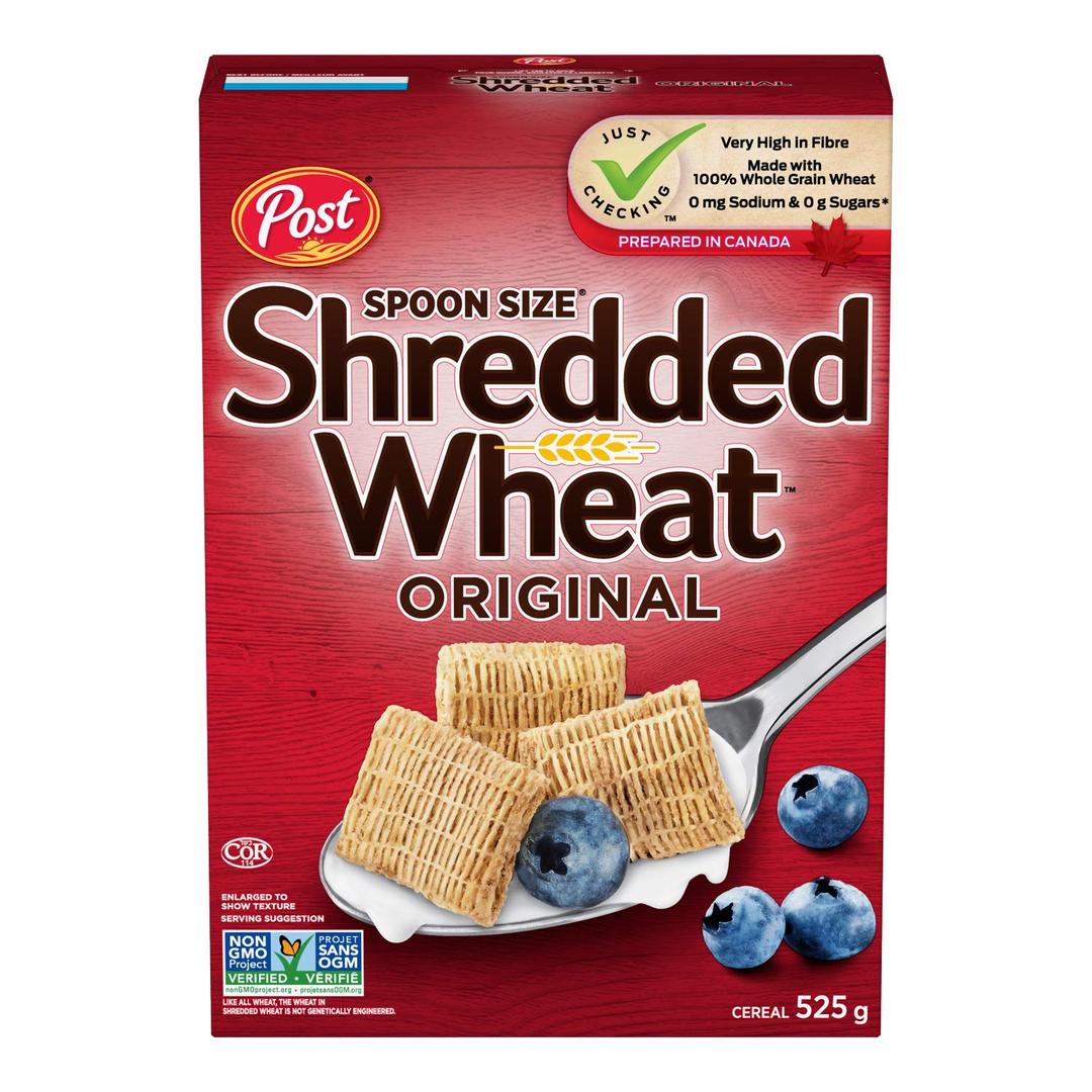 Post Spoon Size Shredded Wheat Original Cereal 525g (18.51 Ounce (Pack of 1)) Best if used by Jun2426