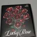 Burgundy Red Rose Bouquet Building Set for Girls & Boys - 12 Pack Botanical Collection Gift for Easter Basket Artificial Flowers Botanical Collection Centerpiece Retro Decor