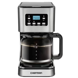 Chefman 12-Cup Programmable Digital Coffee Maker w/ Auto Shut Off - Stainless Steel