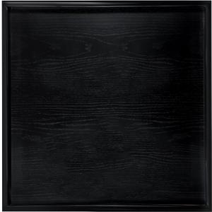 Mumufy 24 x 24'' Square Bamboo Large Serving Tray Platter Serving Tray with Handles Table Top Cheese Platter for Fruit Candy Coffee Dinner Kitchen Party Decorative Display(Black)