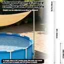 FMOACEN Above Ground Pool Canopy Sunshade Set, 13'x13'x13' Triangular Waterproof Shade Sail with Support Poles and Ground Nails Awning Cover for 15-22 FT Outdoor Basin Deck Garden