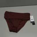 Island Goddess Banded Mid Waist Pant Bikini Swimsuit Bottom (6, Java)