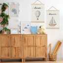 ignytiger Hot Air Balloon Boat Wall Art Decor, Baby Boy Nursery Wall Decor, Blue Boy Nursery Hot Air Balloon Decoration for Classroom Nursery Playroom Bedroom,12x16 Inches Set of 2