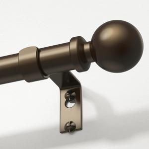 Bronze Curtain Rod 36-91 Inch, 1 Inch Adjustable Heavy Duty Curtain Rods for Windows, Decorative Modern Window Treatment Rods, Telescopic Splicing Metal Drapery Pole, Easy Installation