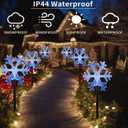 Christmas Snowflake Pathway Lights, 6 Pack Outside Walkway Markers Lights 7.5 Feet Christmas Outdoor Decorations Garden Stake Backyard Decor (Ice Blue)