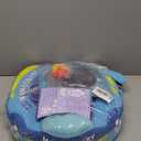 Mambobaby Float with Canopy Size Improved Non Inflatable Infant Pool Float Smart Mambo Float Swim Trainer Add Tail Baby Swim Float Mambo Baby Float Solid Air Free Water Waist Swimming Ring (Boat Blue)