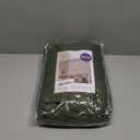 MIULEE 100% Blackout Curtains 96 Inch Long 2 Panels Set for Bedroom, Thick Faux Linen Black Out Curtain Room Darkening Back Tab Pleat Window Textured Drapes with Hooks for Living Room, Olive Green