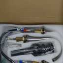 Bathroom Faucets 3 Hole Bathroom Sink Faucet with Pop Up Drain and Water Supply Hoses 8 Inch Waterfall Bathroom Faucet Two Handles for Vanity,Lavatory,Restroom,Commercial,Brushed Nickel