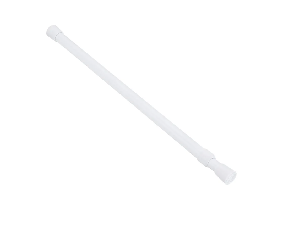 uxcell Tension Curtain Rod, Adjustable 51 to 98 inches, 0.79" Dia White Spring Tension Rod No Drilling Expandable Tension Rod for Doorway, Kitchen