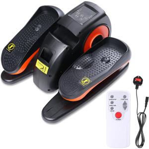 Under Desk Elliptical Machine Pedal Exerciser Elliptical Trainer, LCD Monitor Elliptical Stepper with Remote Control Elliptical Fitness