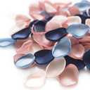 Ling's moment Rose Petals, Silk Flower Petals for Wedding/Aisle/Flower Girl Baskets/Table Centerpiece Dcor,etc.Dusty Rose Navy Blue 200pcs