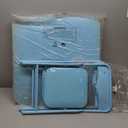 Heritage Kids Blue Kids Activity Table and Chair Set,3-Piece Furniture Set with 1 Square Table & 2 Folding Chairs,Playroom Table Set for Ages 3+