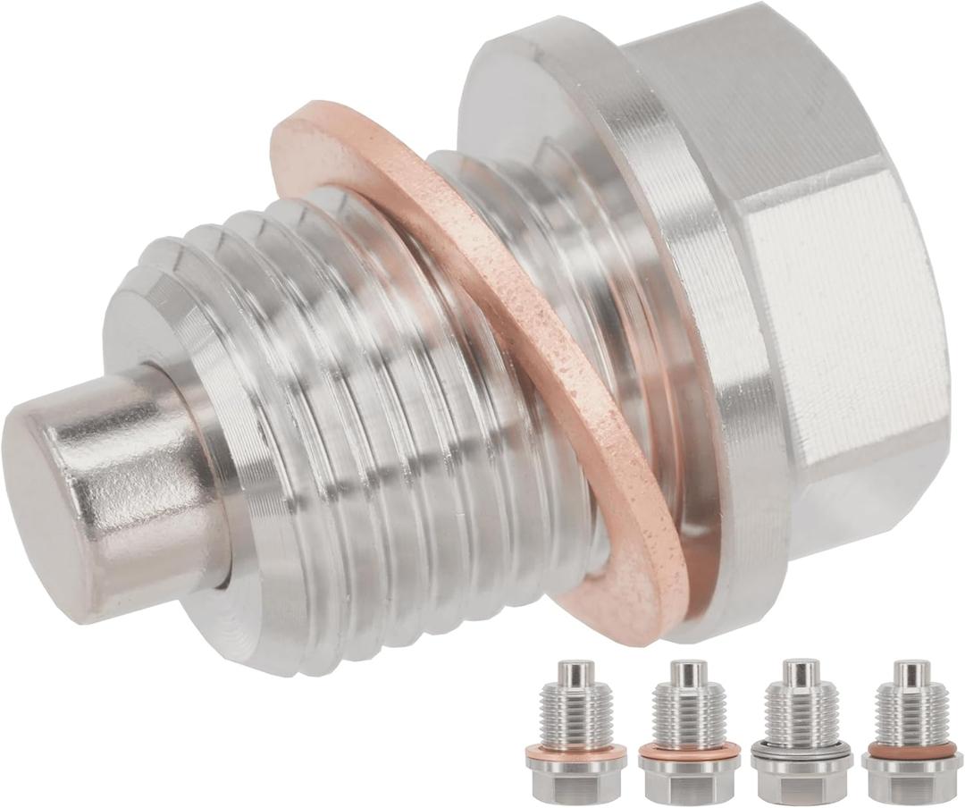 1PC M16x1.5 Stainless Steel Magnetic Oil Drain Plug Fit Subaru Ascent BRZ WRX Forester Impreza Legacy Outback Crosstrek Mini Cooper John Deere Aprilia Replace 32195AA020 DP009 803916010 Washer