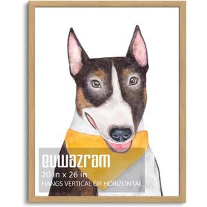 Rustic Oak 20x26 Frame - Single Frame, 20 x 26 Poster Frame for Artwork, Puzzles, Photos and Movie Posters Picture Frames