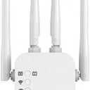 WiFi Extender,WiFi Extender Signal Booster for for Home & Outdoor,Device Servers Covers Up to 6000 Sq. ft and 35 Devices,Internet Booster,Quick Setup,with Ethernet Port & Access Point.-Medium