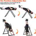 Teclor Inversion Table for Back Pain Relief, 350 lbs Capacity Strength Training Inversion Equipment, Decompression Table for Pain Therapy Training with Safe Belt & Comfortable Ankle Holders