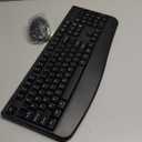 Wireless Keyboard and Mouse Combo, Full-Sized 2.4GHz Wireless Keyboard with Comfortable Palm Rest and Optical Wireless Mouse for Windows, Mac OS PC/Desktops/Computer/Laptops (Black)