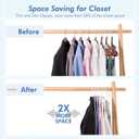 HOUSE DAY White Plastic Hangers 50 Pack, Plastic Clothes Hangers with Built-in Hooks, Durable and Strong Plastic Coat Hangers for Closet, Space Saving Clothing Hanger for Shirts, Coats, Skirt, Dress