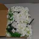 HUAHUA Artificial Wisteria Flowers, White Dense Artificial Fake Wisteria Vine Ratta Hanging Garland Silk Flowers String for Home Party Wedding Decor (24pcs White)