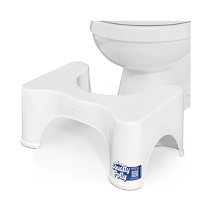 Squatty Potty The Original Bathroom Toilet Stool Height, White, 9 Inch (Pack of 1)