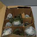 Glass Candle Holder Set of 12, Green Taper Candle Holders Bulk, Vintage Candlestick Holders, Candle Stick Holder for Table Centerpieces, Wedding, Festival & Home Decor