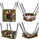 Glittme Ferret Hammock 4 Pack Ferrets Cage Accessories Washable Rat Hammock on Ferrets Cage Soft Guinea Pig hammocks for Rat, Sugar Glider, Squirrel, Guinea Pig