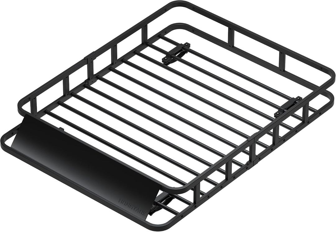 51" x 39" x 6" Roof Rack Cargo Carrier, Universal Rust-Proof Roof Rack Basket for SUV, Heavy Duty Steel Rooftop Cargo Carrier, Car Top Luggage Holder 150LBS Capasity, Easy Assembly, Black