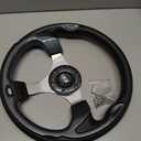 10L0L Golf Cart Steering Wheel for Yamaha, EZGO TXT/RXV/Valor, Club Car DS/Precedent/Onward/Tempo Golf Carts (Carbon Fibre)