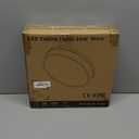 Dimmable LED Wood Flush Mount Ceiling Light Fixture 3000-6000K Tunnable 12 Inch, 24W Modern Close to Ceiling Light, Bedroom Light for Kitchen, Hallway, White, Type B 5CCT