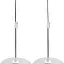 2Pcs Doll Base Stand Fit for BJD Dolls 1/3 1/4 Applicable 15.7" - 27.6" Tall, Adjustable Small Display Holder Base Stainless Steel Support Accessories for Ball Jointed Doll, for Action Figures Posing