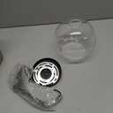 Yosoan Brass Boho Vanity Bathroom Wall Sconce, 1-Light Indoor Hardwired Wall Mounted Vintage Industrial Fixture Lights with Double Hole Round Glass Lamp for Mirror, Living Room, Hallway(Black)