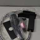 Ryuwanku Bathroom Faucet Matte Black Modern Waterfall Bathroom Sink Faucet with Single Handle Suitable for 1 or 3 Holes,Supply Deck Plate and Hose