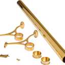OUTWATER 4' Bar Foot Rail Kit - Complete Undercounter Mount Hardware and Tubing, Brass Finish