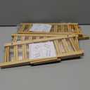 HBlife 4pcs Bamboo Dish Plate Bowl Cup Book Pot Lid Cutting Board Drying Rack Stand Drainer Storage Holder Organizer Kitchen Cabinet (Keep Dry)