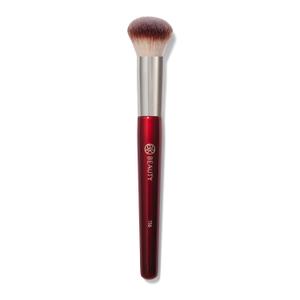 BK BEAUTY 116 SMALL ROUND COMPLEXION BRUSH Compact Round Makeup Brush for Precise Blending of Cream Blush, Contour, Bronzer & Foundation, Vegan Bristles