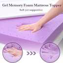 SINWEEK 3 Inch Gel Memory Foam Mattress Topper with Cooling Cover Ventilated Soft Mattress Pad, Bed Topper, CertiPUR-US Certified, Twin Size