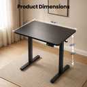 35" x 20" Electric Standing Desk, Compact Height Adjustable Desk for Small Spaces, Small Ergonomic Sit Stand Workstation for Home Office Bedroom Apartment (Classic Black)