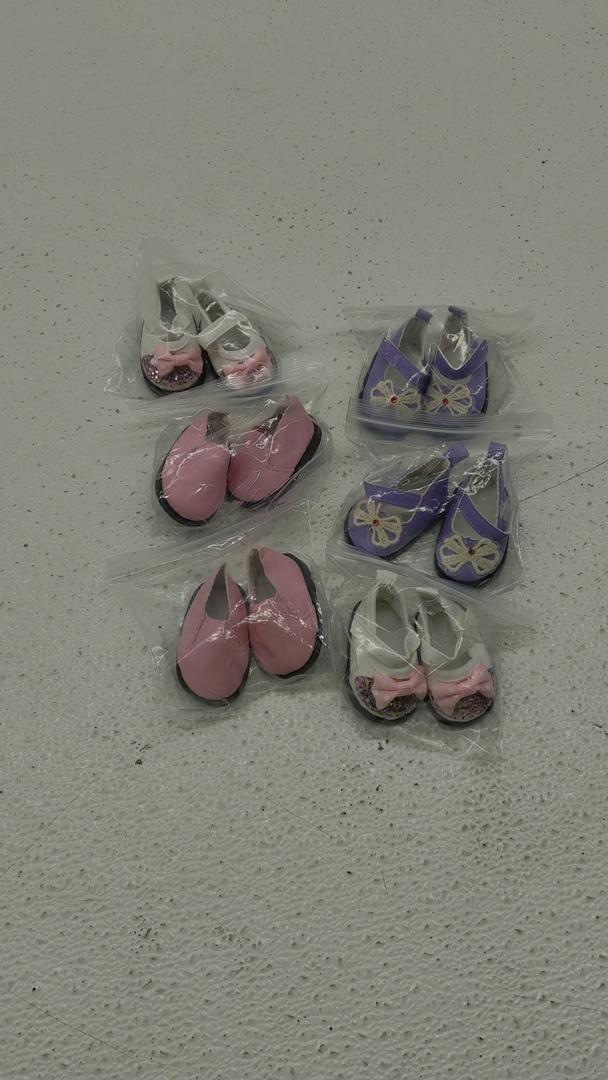 6 Pairs Doll Shoes Fits 14.5 Inch Doll American Wellie Wishers Doll Accessories