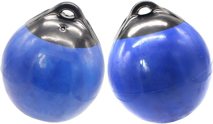 X-Haibei Pair of Boat Fenders Ball Round Anchor Buoy, Dock Bumper Ball Inflatable Vinyl Shield Protection Marine Mooring Buoys