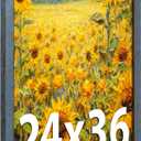24x36 poster frame, Vintage 24x36 Frame Plexiglass for Wall Display, Rustic Poster Frames 24 x 36 inches, Antique Blue Collage Gallery Wall Picture Frames, Widen Border