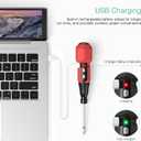 ORIA Mini Electric Screwdriver, Cordless Electric Screwdriver, 12 in 1 Rechargeable Screwdriver Set with 10 Screwdriver Bits, 1/4 inch Bit Holder, LED Light, Charging Cable, for Phones,Toys, PC (Red)