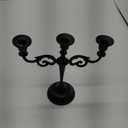 Rely+ 3 Arm Candelabra - 10 Inch Tall Matte Black Tapered Candle Holder - Elegant Candle Stands and Candlesticks Holders for Home Decor - Fits 3/4-Inch-Thick Candles